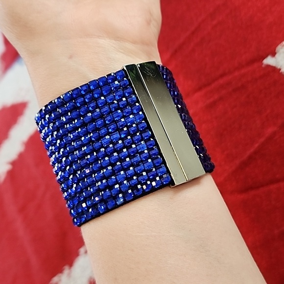 Bracelet Bundle - Set of 2 Rhinestone Bracelets with Magnetic Closure - 7" Wrist - Picture 3 of 7